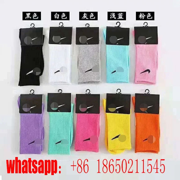 Nike Socks - 10 Colors, Pure Cotton, Long Tube.